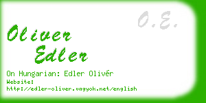 oliver edler business card